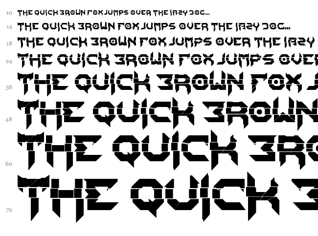 Mixit font waterfall